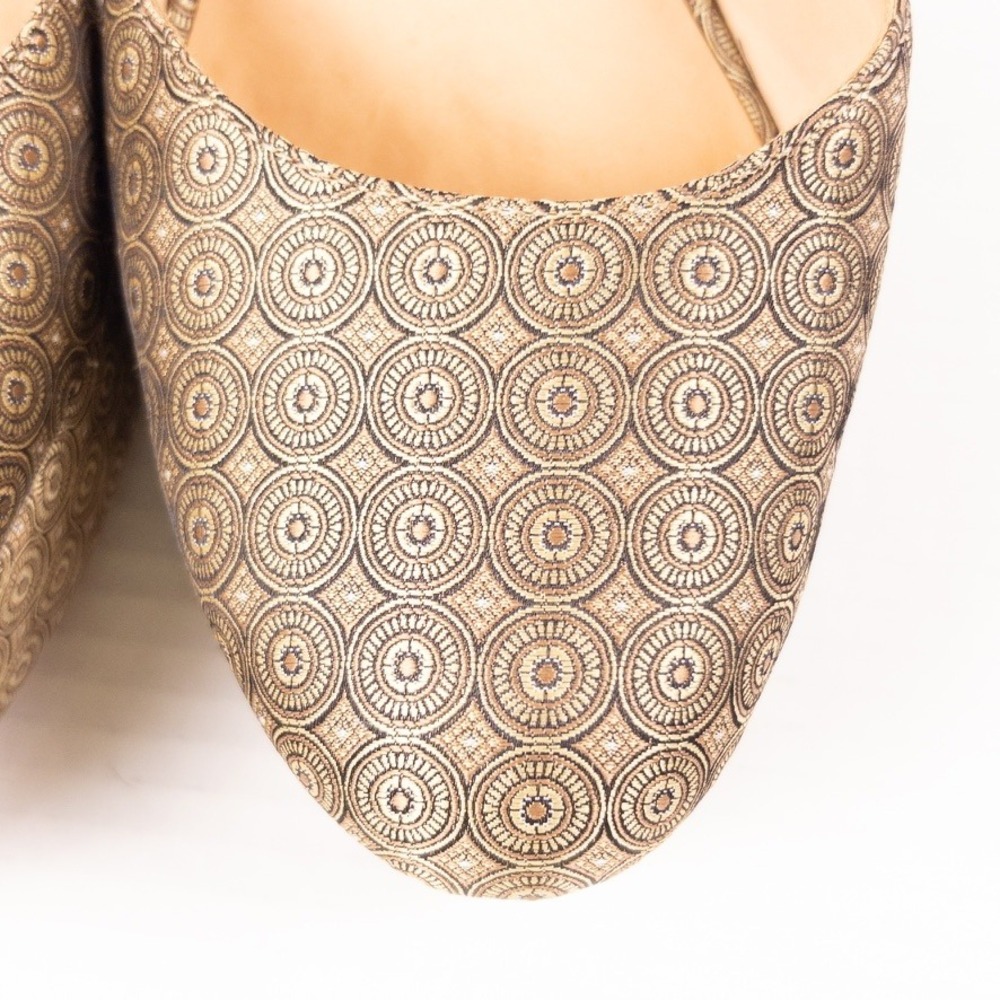Bill Blass Ellie Platform Heels Womens 10 Gold 70s Inspired Retro Disco Chic - Picture 7 of 8